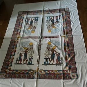 Egyptian Tapestry with Vibrant Borders